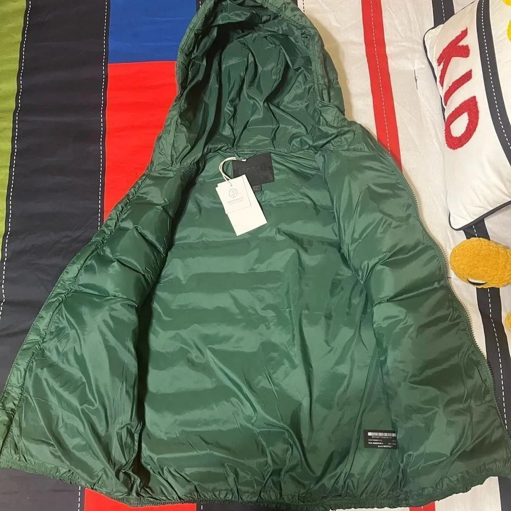 Zara Green Puffer Vest with Hood NWT Size 13-14 years old